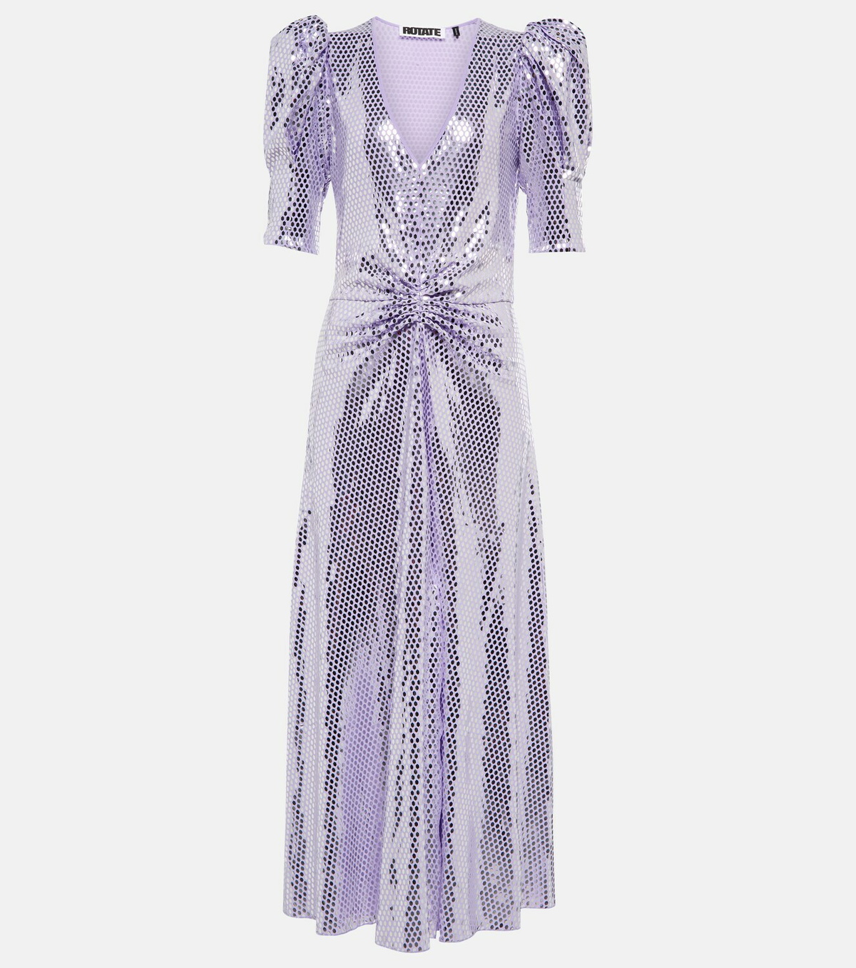 ROTATE BIRGER CHRISTENSEN ワンピース Sequined midi 882121 ROTATE BIRGER CHRISTENSEN Sequined mesh midi dress | THE OUTNET