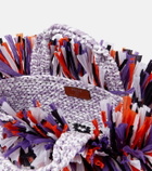 Pucci Logo Small raffia-trimmed tote