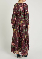 LA Double J Square Belted Printed Silk Kaftan Dress Multicoloured