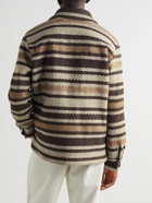 De Bonne Facture - Wool-Jacquard Shirt Jacket - Brown
