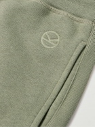 Kingsman - Tapered Logo-Embroidered Cotton and Cashmere-Blend Jersey Sweatpants - Green