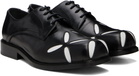 Stefan Cooke Black Slashed Square Toe Derbys