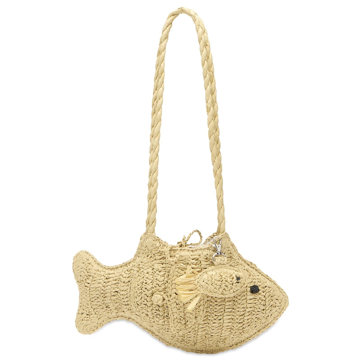 Damson Madder Women's Raffia Fish Bag in Natural 