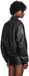 REMAIN Birger Christensen SSENSE Exclusive Black Leather Jacket