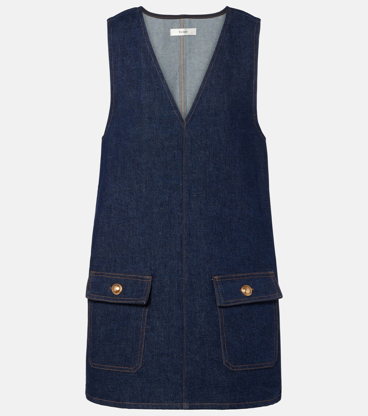 Frame Pinafore denim minidress