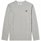 Wood Wood Men's Long Sleeve Mel T-Shirt in Grey Melange