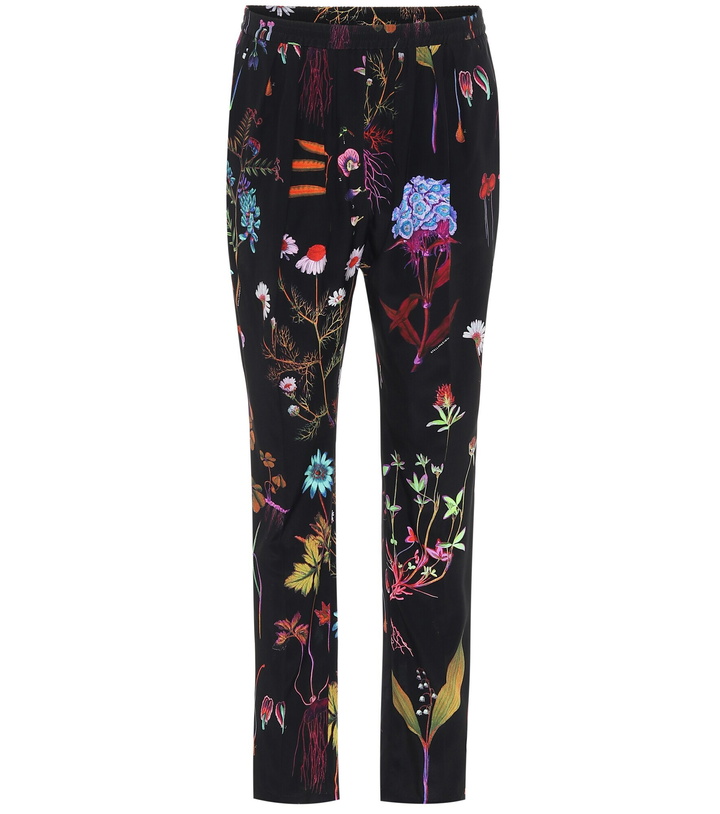 Photo: Stella McCartney - Floral high-rise slim silk pants