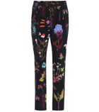 Stella McCartney - Floral high-rise slim silk pants