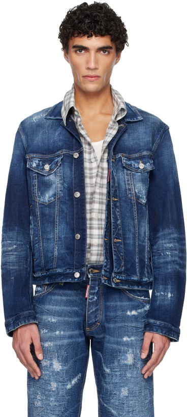 Photo: Dsquared2 Navy Double Front Denim Jacket