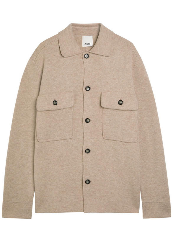 Photo: Allude Wool and Cashmere-blend Overshirt Beige
