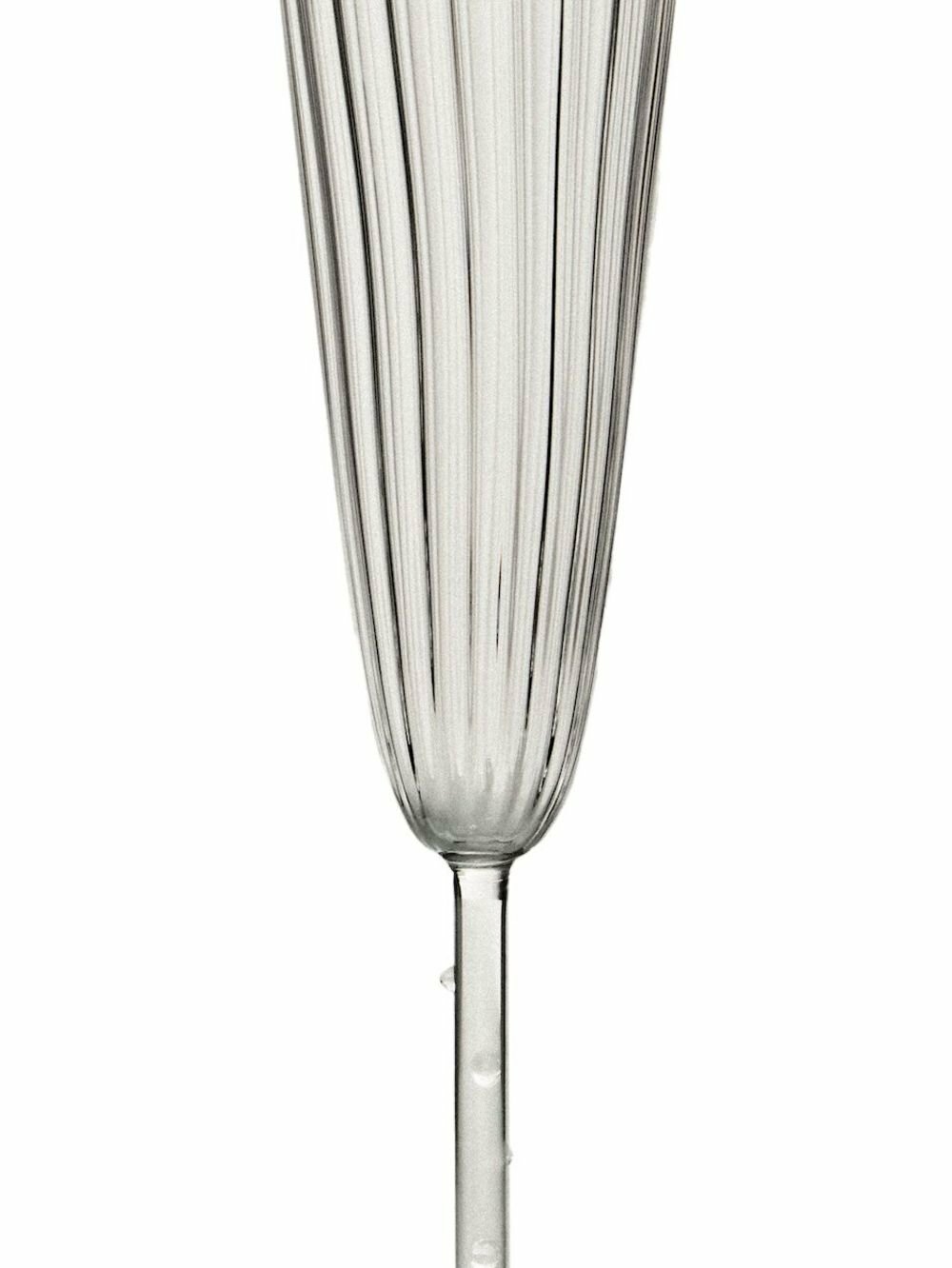 Sophie Lou Jacobsen Ribbed Effect Set Of Four Champagne Glass