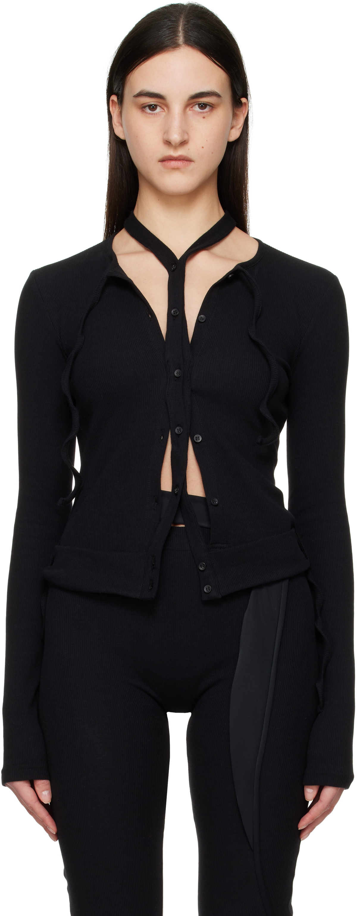 Ottolinger Black Double Closure Cardigan