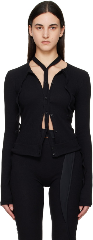 Photo: Ottolinger Black Double Closure Cardigan