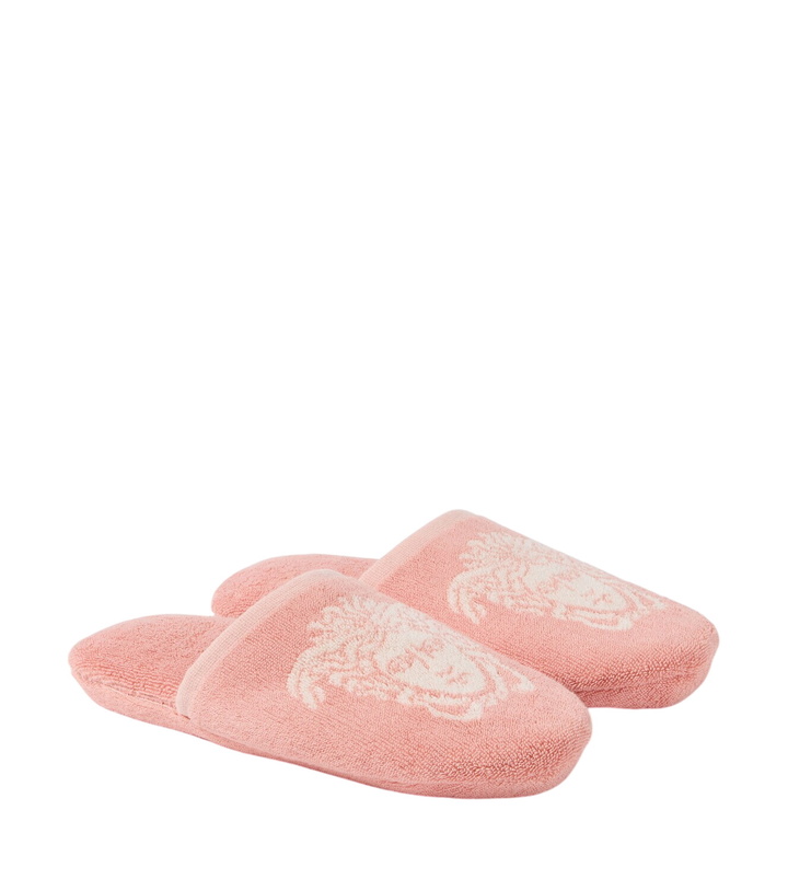 Photo: Versace Home Medusa jacquard terry slippers