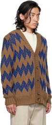 Missoni Brown & Blue Jacquard Cardigan