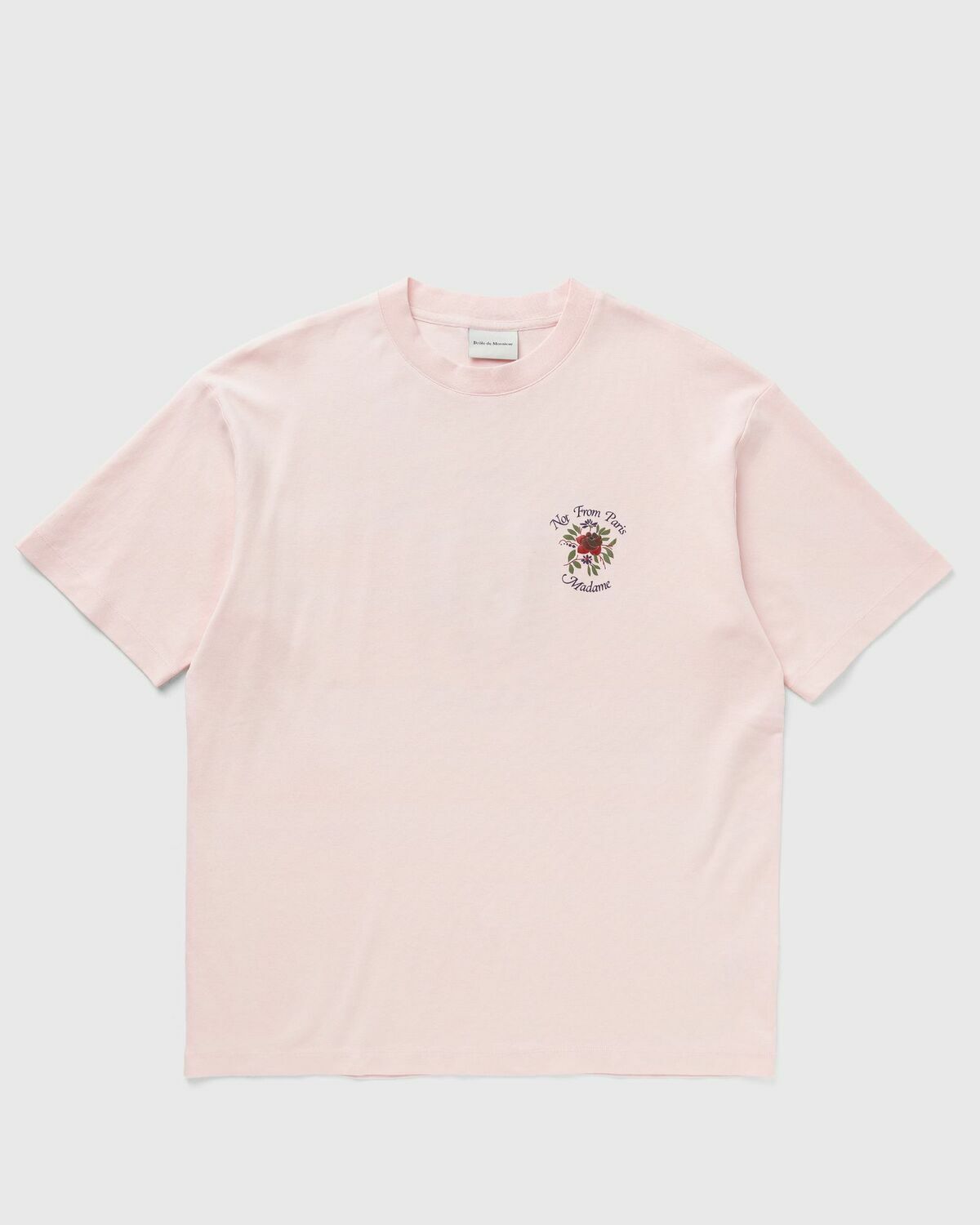 Drôle de Monsieur Slogan Rose Tee pink Mens Shortsleefe