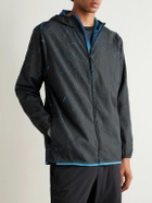 ON - Pace Printed Recycled-Shell Hooded Jacket - Black