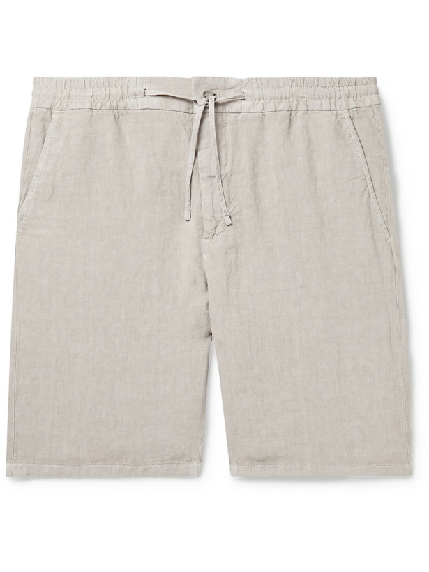 Photo: NN07 - Seb Linen Drawstring Shorts - Gray