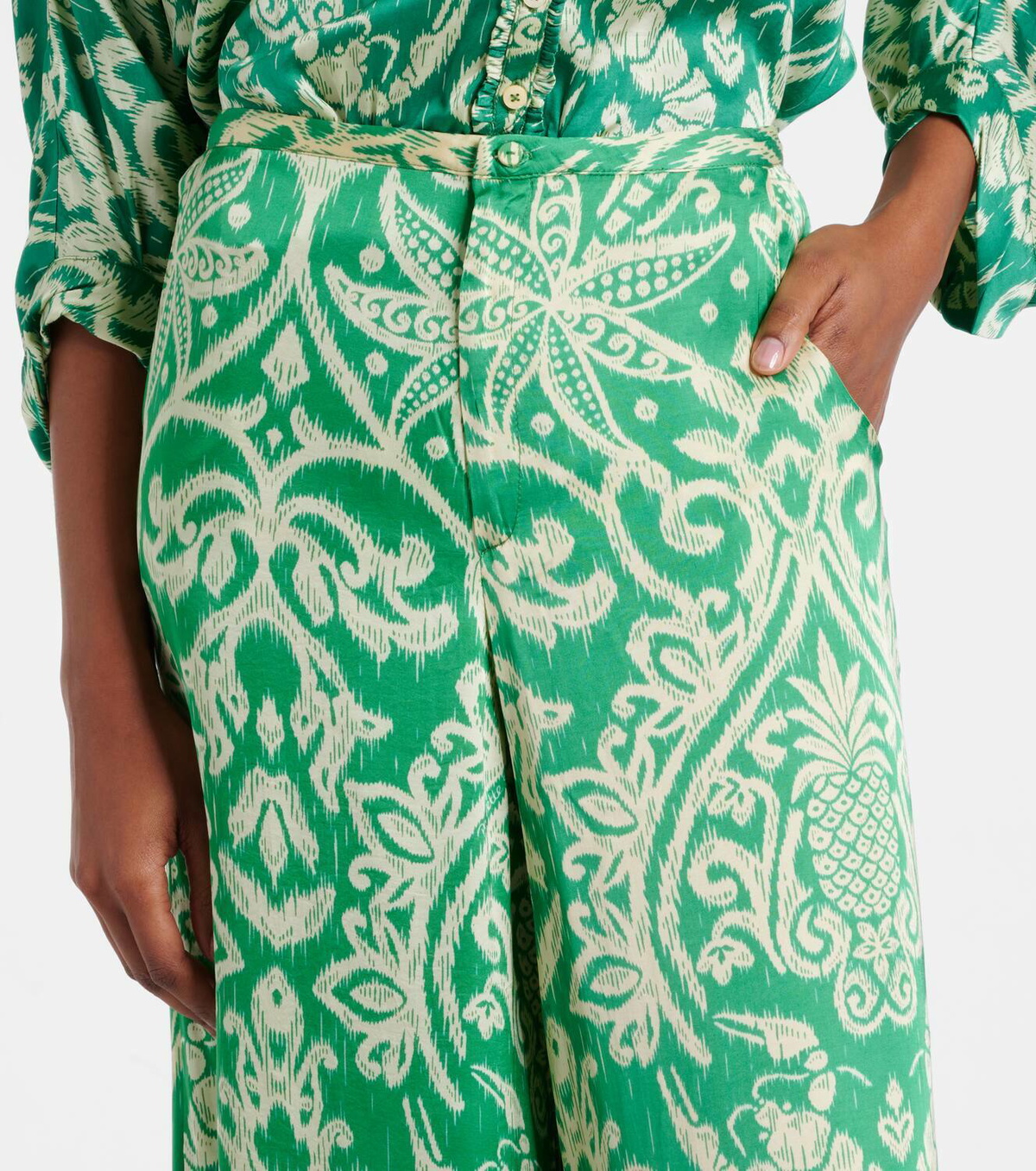 Poupette St Barth Clea printed wide-leg pants