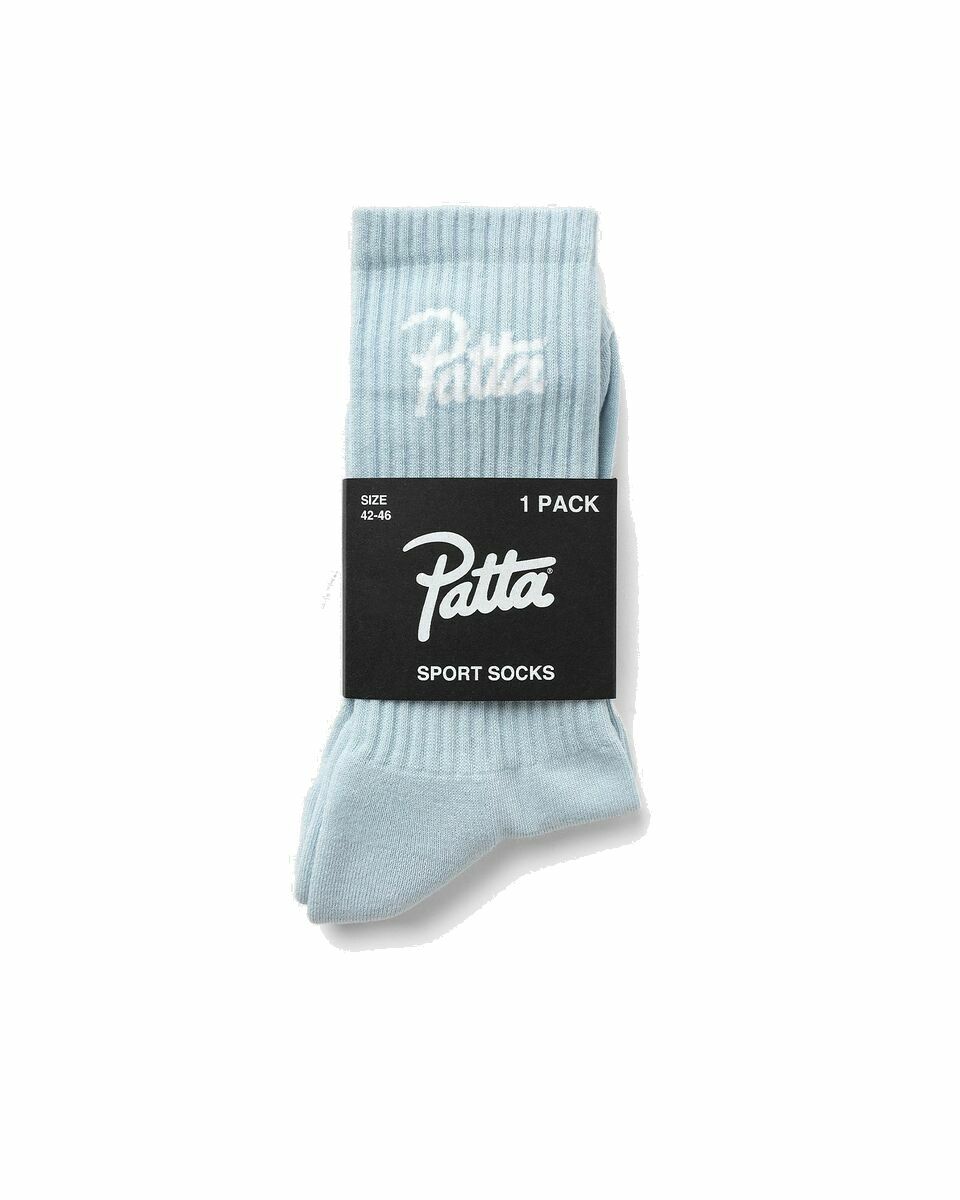 Photo: Patta Basic Sport Socks Blue - Mens - Socks