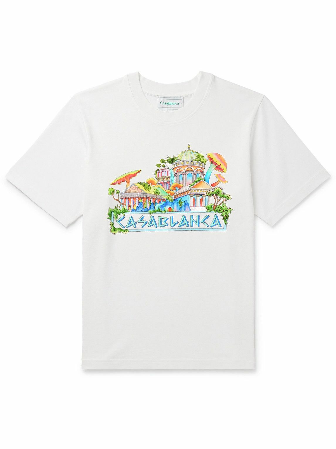 トップス CASABLANCA The Road to Knowledge White 'The Road To Knowledge' T-Shirt by Casablanca on Sale