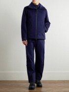 Zegna - Convertible Leather-Trimmed Oasi Cashmere Hooded Ski Jacket and Quilted Down Gilet - Blue