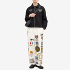 BODE Men's Cambridge Patch Pant in White/Multi