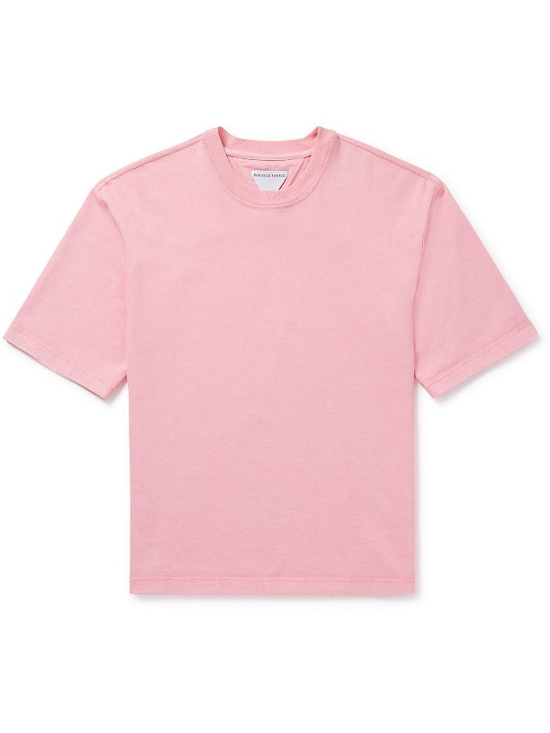 Photo: Bottega Veneta - Garment-Dyed Cotton-Jersey T-Shirt - Pink