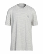 Brunello Cucinelli Mens T-shirt in Grey