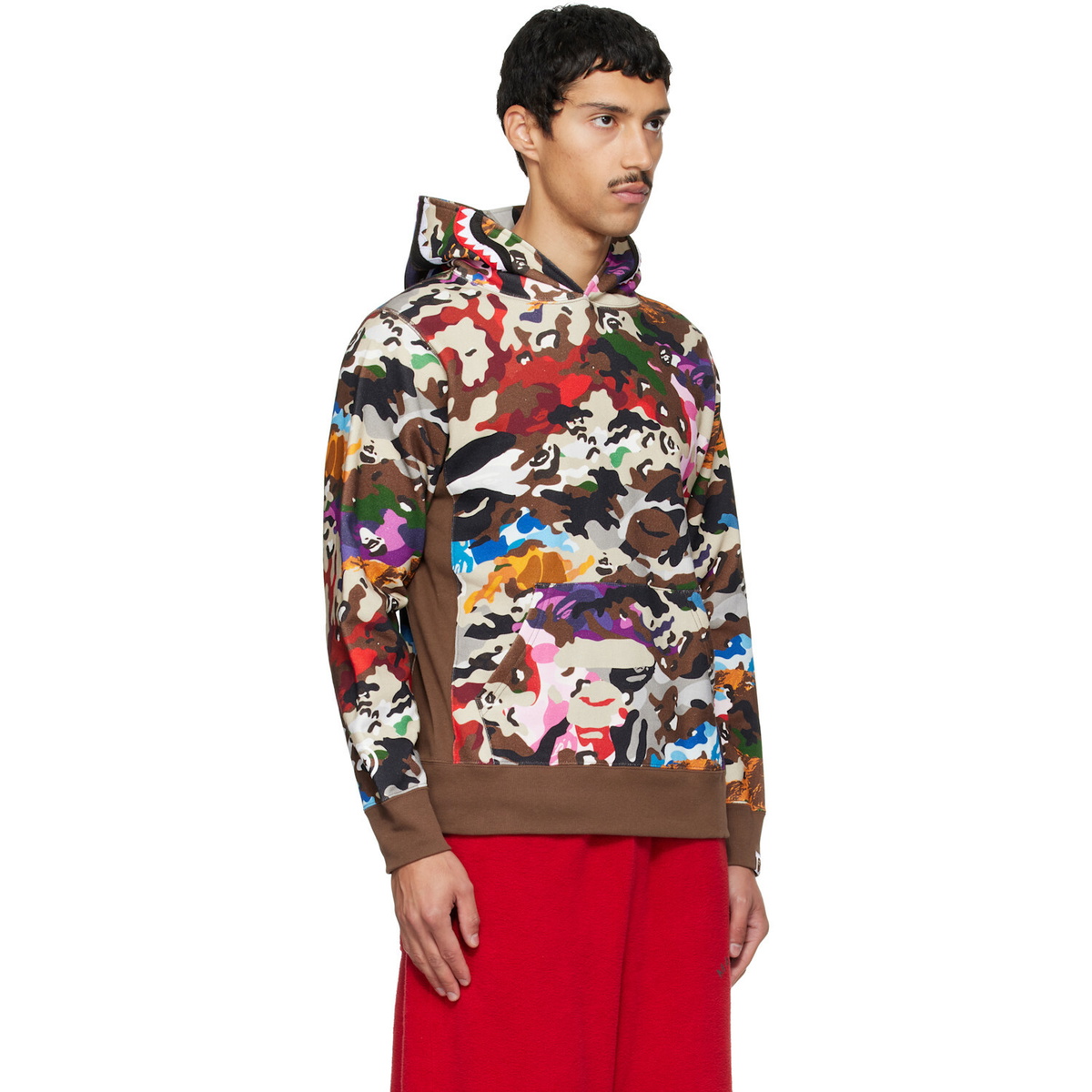 BAPE Multicolor Hybrid Camo Shark Pullover Hoodie