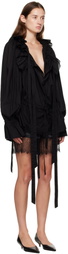 Ann Demeulemeester Black Ruffled Minidress