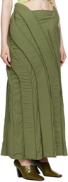 Stanley Raffington Green 3D Parametric Maxi Skirt