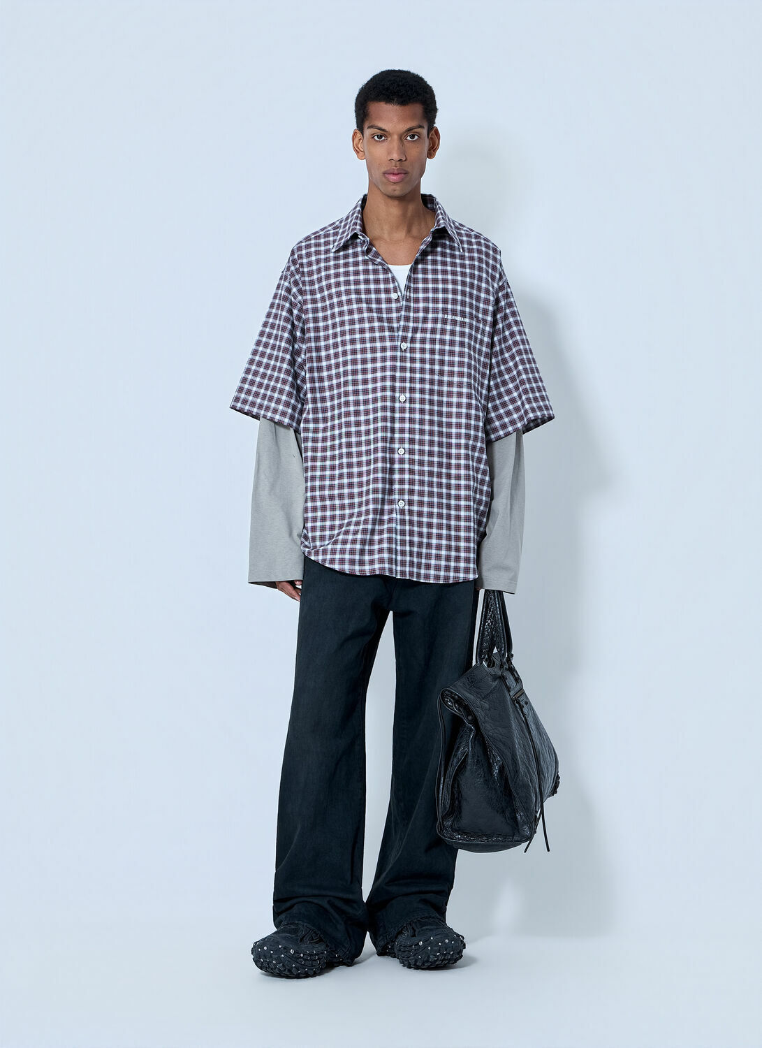 Balenciaga Layered Check Shirt