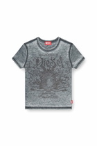 Diesel Slim jersey T-shirt with print and studs - T-Shirts Womens in Multicolor