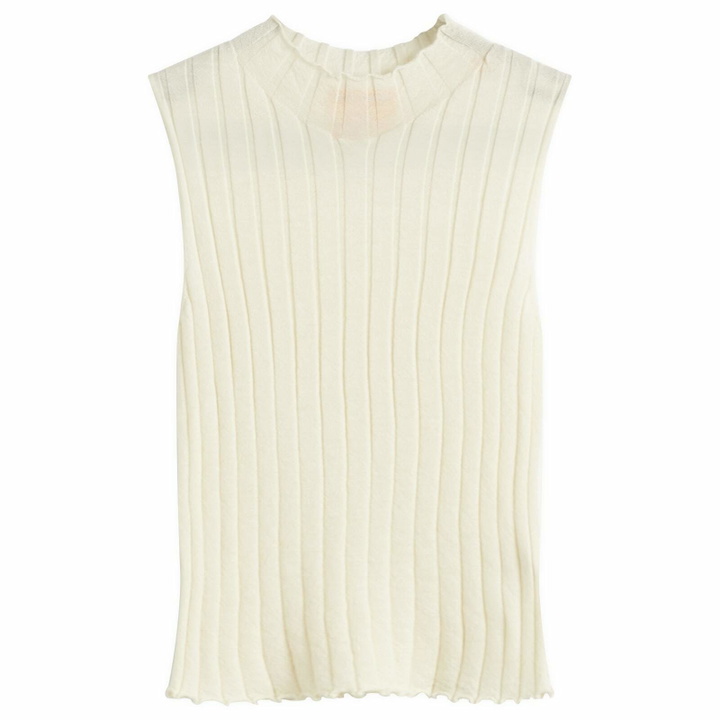 Photo: GUEST IN RESIDENCE Women's Rib Mockneck Shell in Cream