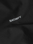Satisfy - Rain Fly Hooded Logo-Printed PERTEX® Shield Air Jacket - Black