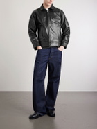 Neighborhood - Leather Sports Jacket - Black