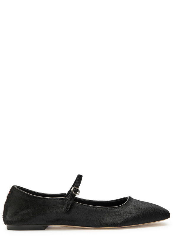 Photo: Aeyde Uma Pony Hair Mary Jane Flats Black