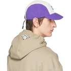 ADER error Reversible Off-White and Purple Stone Logo String Cap