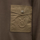 Moncler Men's Pocket Crew Knit in Khaki