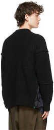 Sacai Black Wool Knit Sweater