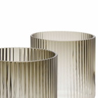 ferm LIVING Ripple White Wine Glasses - Set of 2 in Smoked Grey 