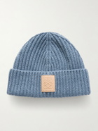 LOEWE - Logo-Appliquéd Ribbed Cashmere Beanie