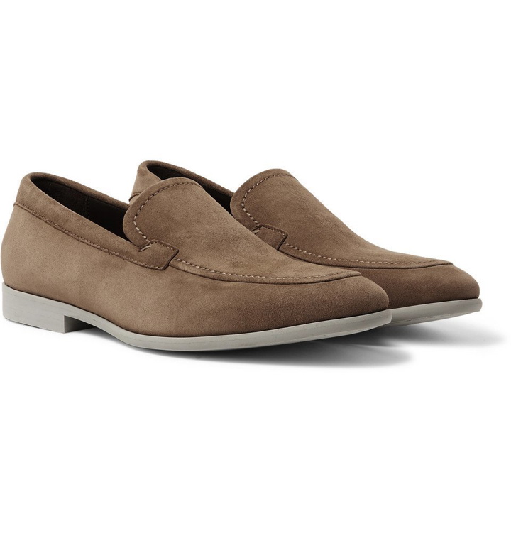 Photo: Canali - Suede Loafers - Men - Light brown
