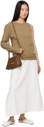 MM6 Maison Margiela White 5-Pocket Denim Maxi Skirt