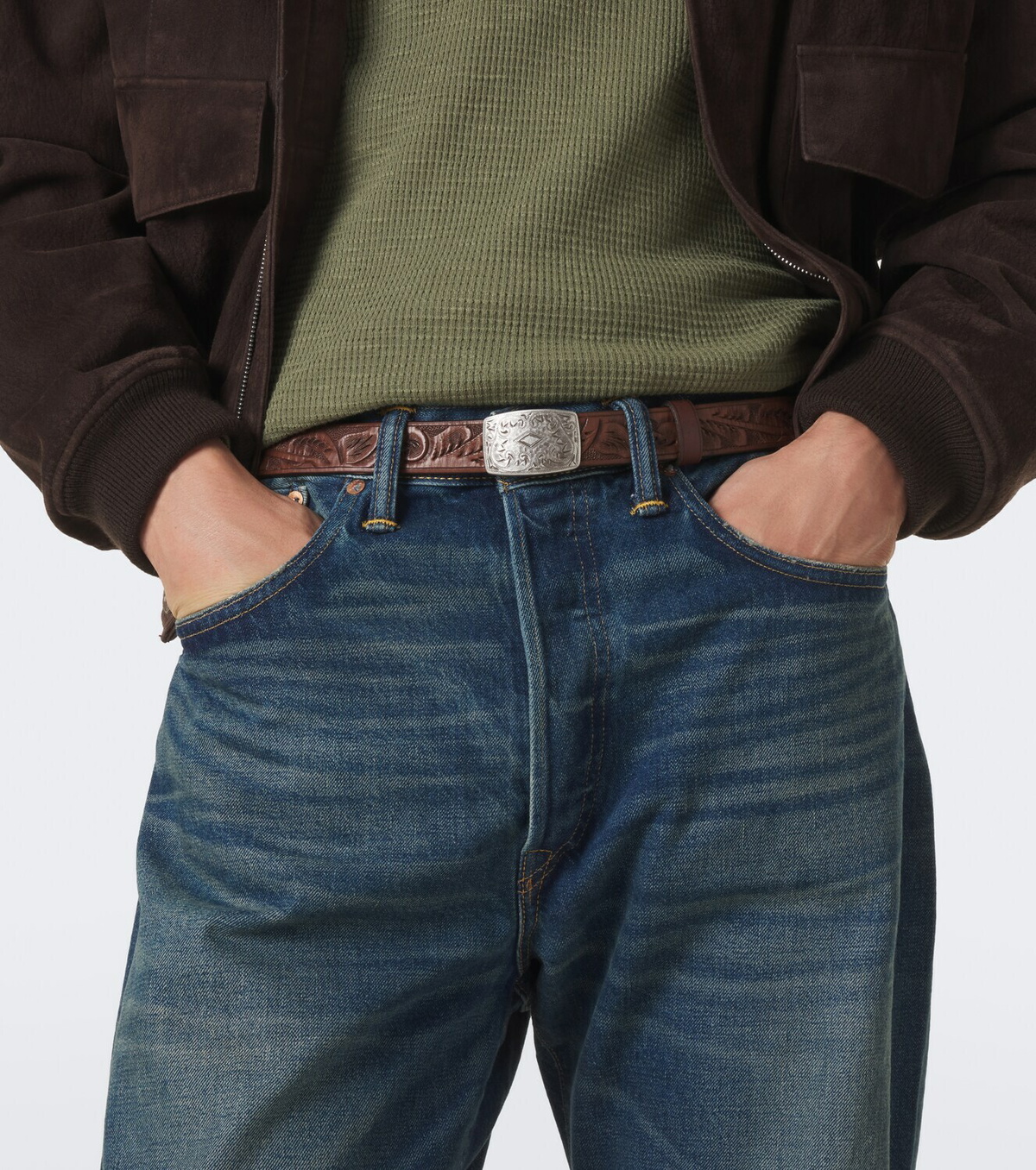 RRL Coleman leather belt RRL