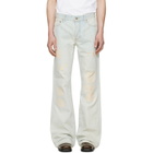 COÛT DE LA LIBERTÉ Blue Jimmy Crispy Rigid Denim Flare Jeans