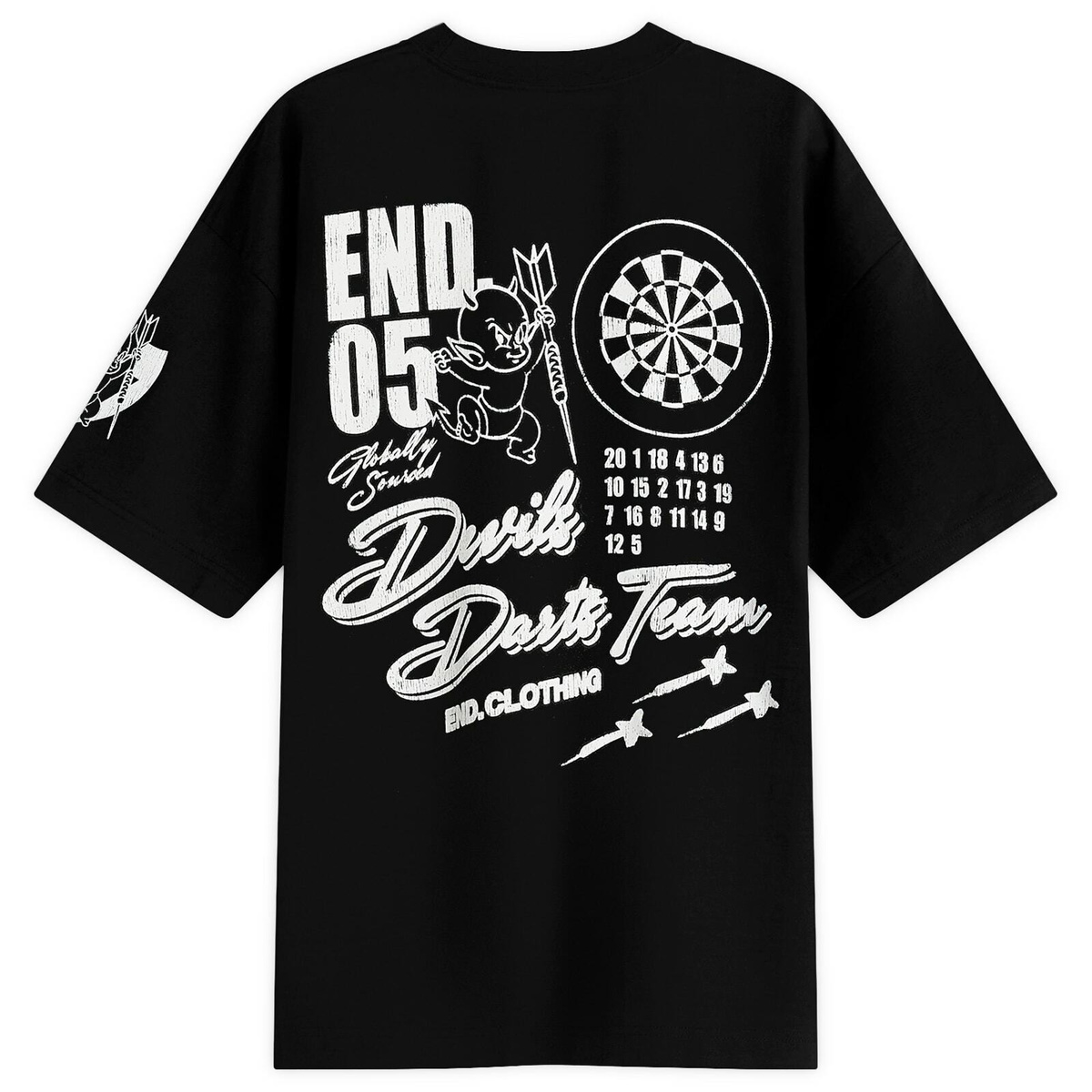 END. Devils Darts Team T-Shirt in Black