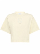 OFF-WHITE Embellished Cotton Crop T-shirt