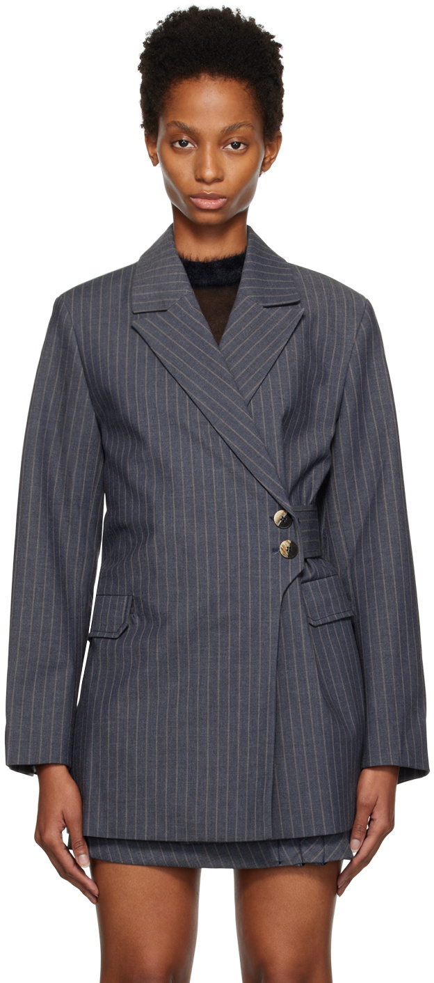 Ganni Women's Crepe Blazer Red